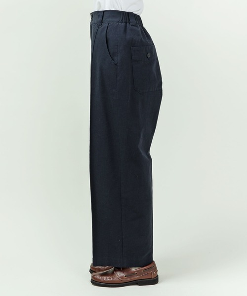 PAR ICI（パーリッシィ）の「綿麻ギャバ ストレートパンツ(セットアップ対応)（その他パンツ・レディース・ネイビー/ベージュ・FREE）」の14枚目の写真