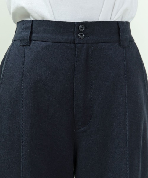 PAR ICI（パーリッシィ）の「綿麻ギャバ ストレートパンツ(セットアップ対応)（その他パンツ・レディース・ネイビー/ベージュ・FREE）」の4枚目の写真