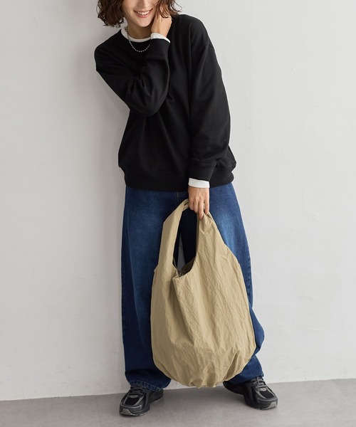 for/c(フォーシー)の「まるみフォルムトートバッグ【サスティナブル】(トートバッグ・レディース・ブラック/ベージュ・フリー)」の15枚目の写真