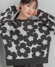 Cutie Blonde | レトロ可愛い デイジー柄 総柄ニット(ニット/セーター)