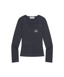 デイションスリムフィットUネック長袖Tシャツ(5カラー)