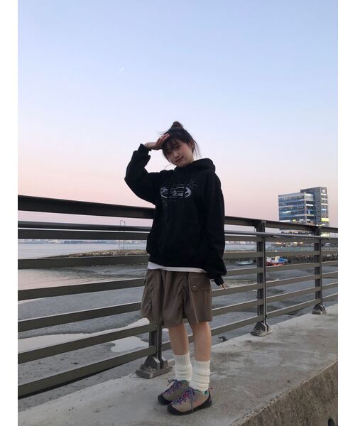 GAKKAI UNIONS(ガッカイユニオンズ)の「エリア刺繍フードティーシルバーブラック(パーカー・レディース・その他・MEDIUM/LARGE)」の6枚目の写真