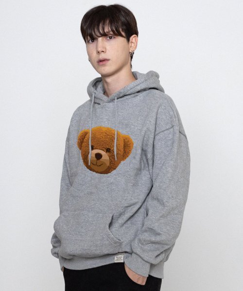 GRAVER（グレーバー）の「[ユニセックス]ビッグ OF ベア フードパーカー_グレー（パーカー・レディース・グレー・SMALL/MEDIUM/LARGE）」の2枚目の写真
