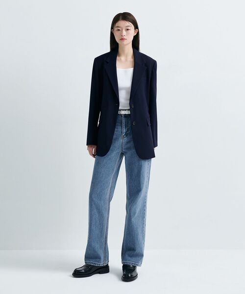 MUSINSA STANDARD WOMAN(ムシンサスタンダードウーマン)の「レディース特大ブレザー【ネイビー】(テーラードジャケット・レディース・その他・SMALL/MEDIUM/LARGE/X-LARGE/X-SMALL)」の11枚目の写真