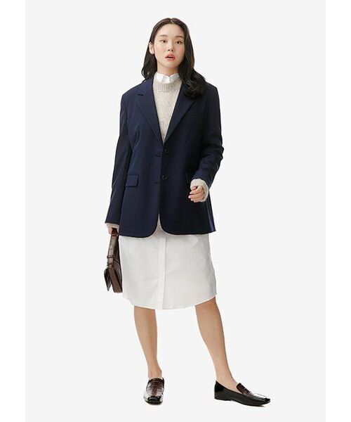 MUSINSA STANDARD WOMAN(ムシンサスタンダードウーマン)の「レディース特大ブレザー【ネイビー】(テーラードジャケット・レディース・その他・SMALL/MEDIUM/LARGE/X-LARGE/X-SMALL)」の15枚目の写真