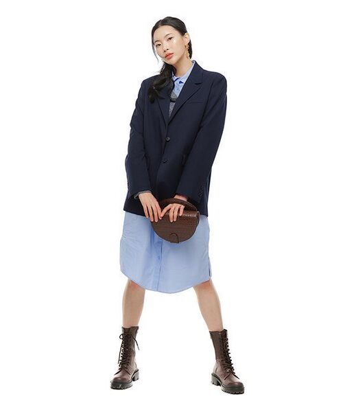 MUSINSA STANDARD WOMAN(ムシンサスタンダードウーマン)の「レディース特大ブレザー【ネイビー】(テーラードジャケット・レディース・その他・SMALL/MEDIUM/LARGE/X-LARGE/X-SMALL)」の16枚目の写真