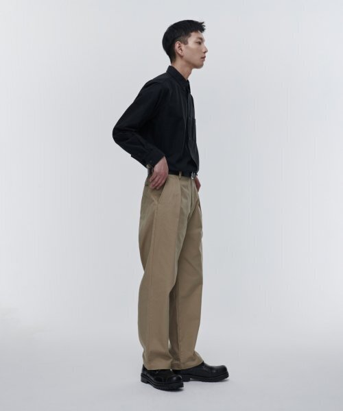 MUSINSA STANDARD（ムシンサスタンダード）の「リバースワンタックレギュラーフィットチノパンツ[ベージュ]（その他パンツ・メンズ・その他・40/38/42/36/34/32/30/31/33/26/27/28/29）」の6枚目の写真