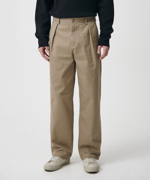 MUSINSA STANDARD（ムシンサスタンダード）の「リバースワンタックレギュラーフィットチノパンツ[ベージュ]（その他パンツ・メンズ・その他・40/38/42/36/34/32/30/31/33/26/27/28/29）」の7枚目の写真