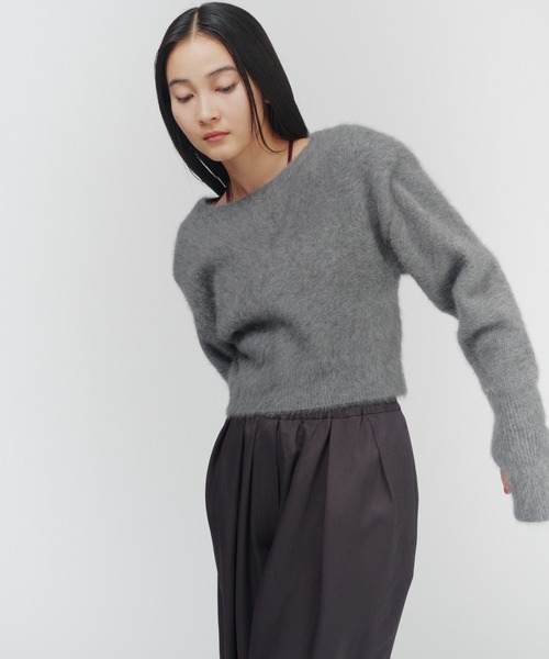 THINGS THAT MATTER（シングス ザット マター）の「2WAY CROPPED FOX KNIT CARDIGAN / 2ウェイ クロップド フォックス ニット カーディガン（ニット/セーター・レディース・グレー/ブラック/ピンク・FREE）」の15枚目の写真