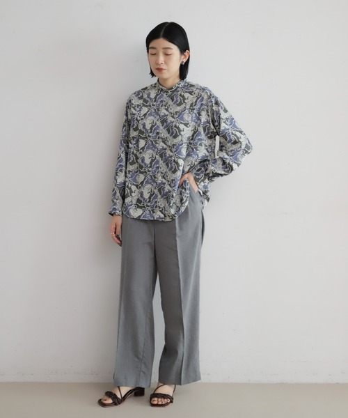 NOMBRE IMPAIR（ノンブルアンペール）の「スケッチホースPT　チビ衿ブラウス（シャツ/ブラウス・レディース・パープル/ブルー・FREE）」の10枚目の写真