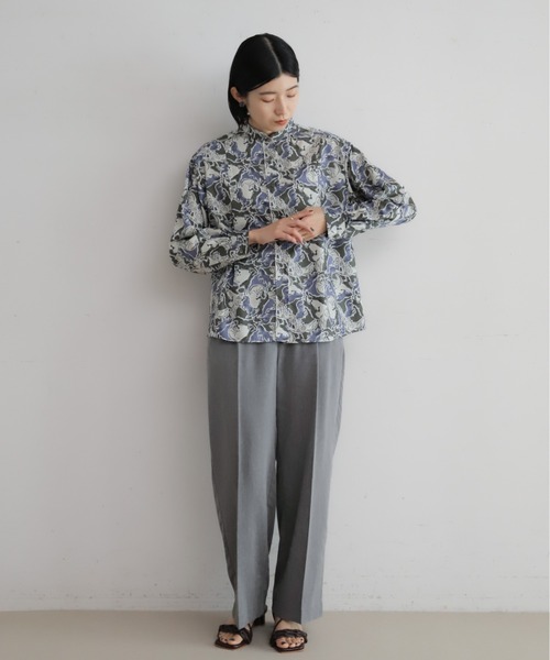 NOMBRE IMPAIR（ノンブルアンペール）の「スケッチホースPT　チビ衿ブラウス（シャツ/ブラウス・レディース・パープル/ブルー・FREE）」の7枚目の写真