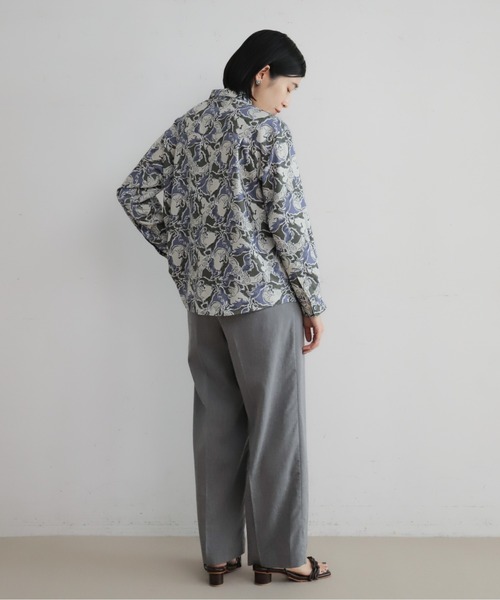 NOMBRE IMPAIR（ノンブルアンペール）の「スケッチホースPT　チビ衿ブラウス（シャツ/ブラウス・レディース・パープル/ブルー・FREE）」の8枚目の写真