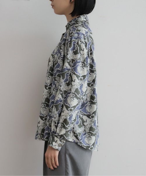 NOMBRE IMPAIR（ノンブルアンペール）の「スケッチホースPT　チビ衿ブラウス（シャツ/ブラウス・レディース・パープル/ブルー・FREE）」の21枚目の写真