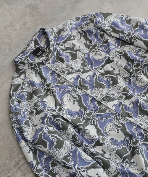 NOMBRE IMPAIR（ノンブルアンペール）の「スケッチホースPT　チビ衿ブラウス（シャツ/ブラウス・レディース・パープル/ブルー・FREE）」の13枚目の写真