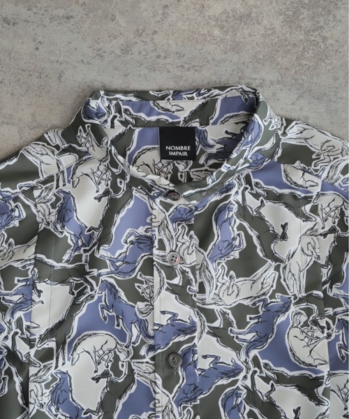 NOMBRE IMPAIR（ノンブルアンペール）の「スケッチホースPT　チビ衿ブラウス（シャツ/ブラウス・レディース・パープル/ブルー・FREE）」の14枚目の写真