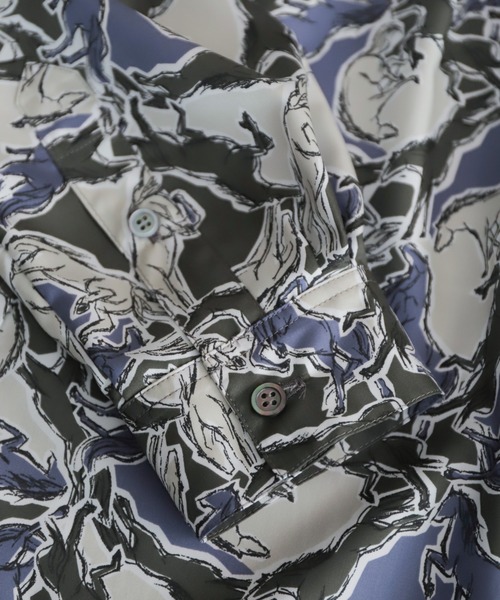 NOMBRE IMPAIR（ノンブルアンペール）の「スケッチホースPT　チビ衿ブラウス（シャツ/ブラウス・レディース・パープル/ブルー・FREE）」の16枚目の写真