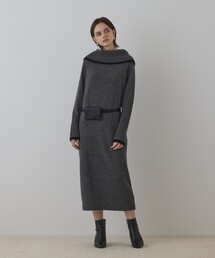 Diagram バイカラーストレートニットワンピース RESEXXY（リゼクシー