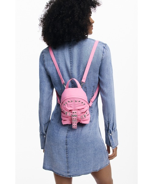 Desigual(デシグアル)の「ミニナイロン ガーリーバックパック(バックパック/リュック・レディース・レッド・FREE)」の7枚目の写真