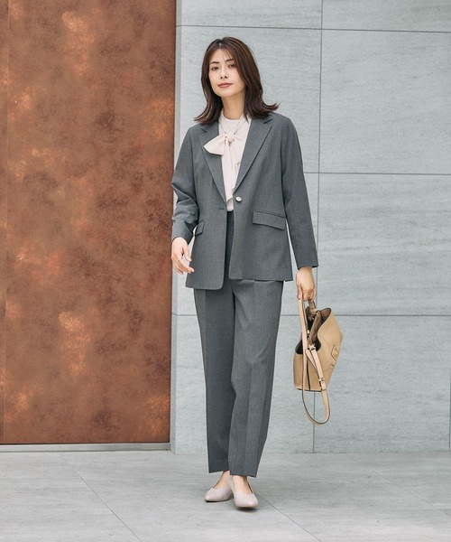 GLOBAL WORK（グローバルワーク）の「ウツクシルエットテーラードジャケット/581027（テーラードジャケット・レディース・チャコールグレー/モカ/ネイビー・SMALL/MEDIUM/LARGE）」の7枚目の写真