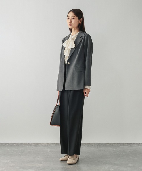 GLOBAL WORK（グローバルワーク）の「ウツクシルエットテーラードジャケット/581027（テーラードジャケット・レディース・チャコールグレー/モカ/ネイビー・SMALL/MEDIUM/LARGE）」の14枚目の写真