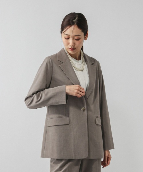 GLOBAL WORK（グローバルワーク）の「ウツクシルエットテーラードジャケット/581027（テーラードジャケット・レディース・チャコールグレー/モカ/ネイビー・SMALL/MEDIUM/LARGE）」の21枚目の写真