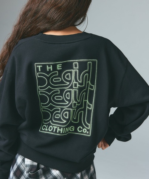 NEON BOX EMBROIDERED LOGO SWEAT TOP（スウェット）｜X-girl