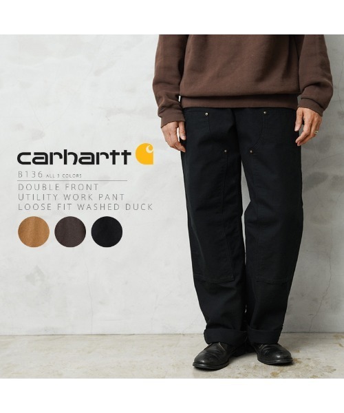 Carhartt（カーハート）の「Carhartt カーハート B136 DOUBLE FRONT UTILITY WORK PANT ルーズフィット ダブルフロント ユーティリティ ワークパンツ（その他パンツ・メンズ・ブラック/ブラウン/キャメル・34/36/38/32/40/30）」の4枚目の写真