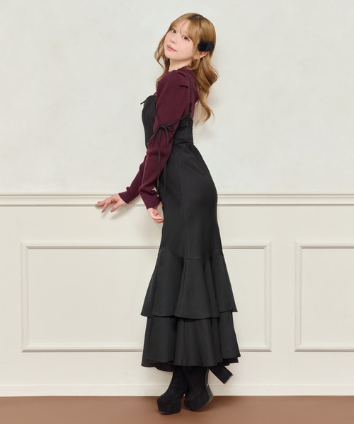 apres jour(アプレジュール)の「デザインティアードキャミワンピース(ワンピース・レディース・ブラック系その他/ブラック/ブラウン系その他・X-LARGE/MEDIUM/SMALL)」の15枚目の写真