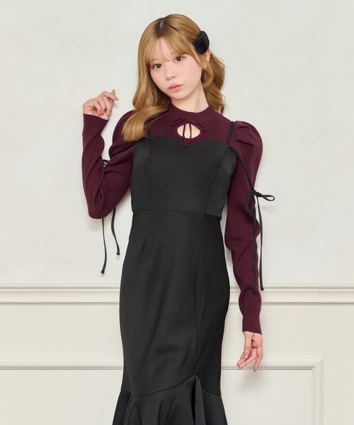 apres jour(アプレジュール)の「デザインティアードキャミワンピース(ワンピース・レディース・ブラック系その他/ブラック/ブラウン系その他・X-LARGE/MEDIUM/SMALL)」の12枚目の写真