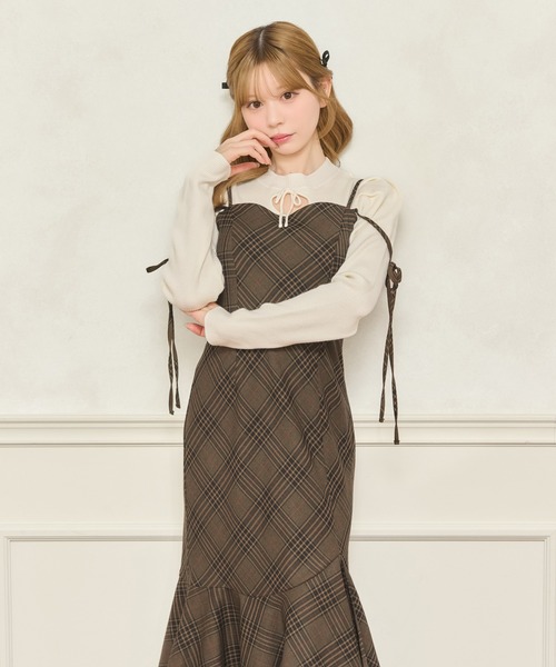 デザインティアードキャミワンピース（ワンピース）｜apres jour