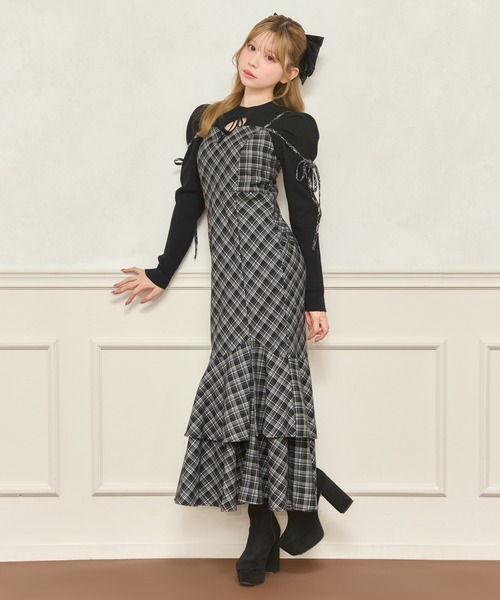 デザインティアードキャミワンピース（ワンピース）｜apres jour