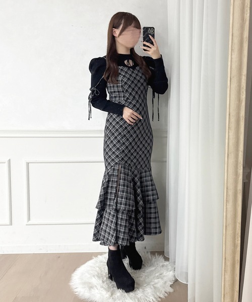 デザインティアードキャミワンピース（ワンピース）｜apres jour