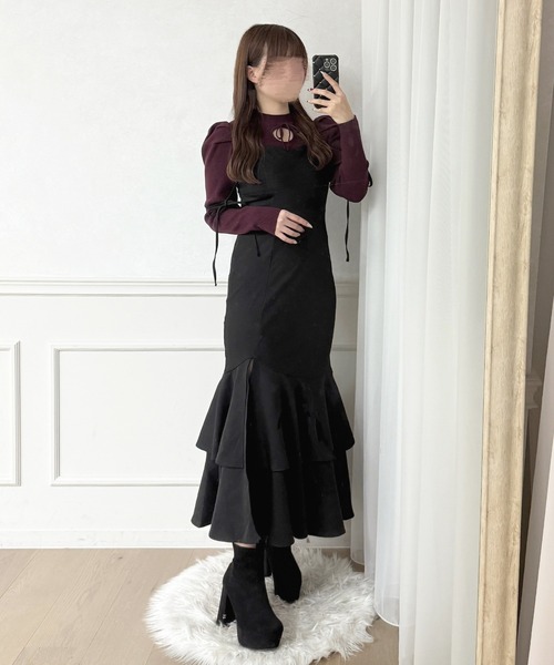 デザインティアードキャミワンピース（ワンピース）｜apres jour