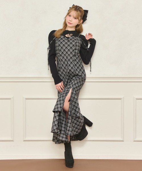 apres jour(アプレジュール)の「デザインティアードキャミワンピース(ワンピース・レディース・ブラック系その他/ブラック/ブラウン系その他・X-LARGE/MEDIUM/SMALL)」の11枚目の写真