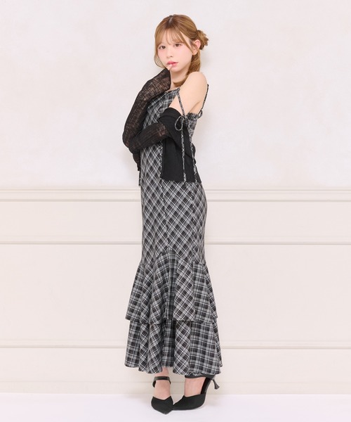 apres jour(アプレジュール)の「デザインティアードキャミワンピース(ワンピース・レディース・ブラック系その他/ブラック/ブラウン系その他・X-LARGE/MEDIUM/SMALL)」の9枚目の写真