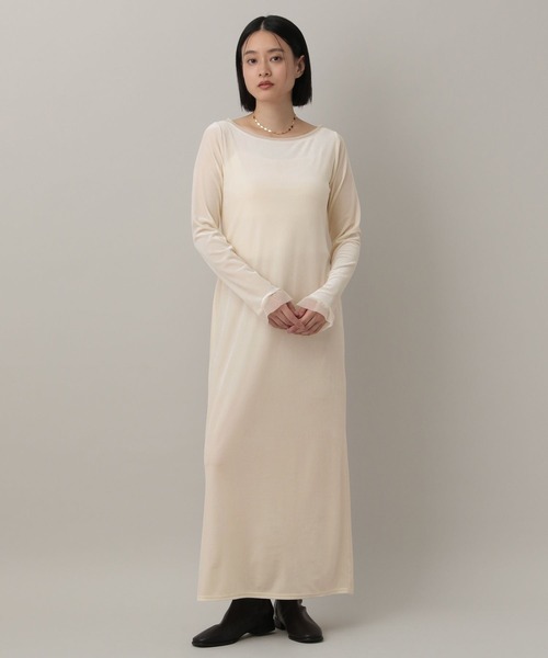 A part by(アパートバイ)の「チュールベロア2WAYワンピース(ワンピース・レディース・アイボリー/ブラック・FREE)」の3枚目の写真