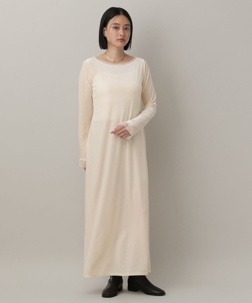 A part by(アパートバイ)の「チュールベロア2WAYワンピース(ワンピース・レディース・アイボリー/ブラック・FREE)」の4枚目の写真