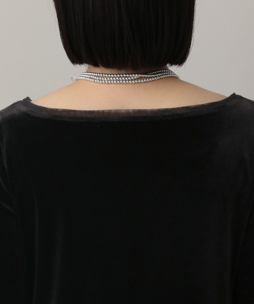 A part by(アパートバイ)の「チュールベロア2WAYワンピース(ワンピース・レディース・アイボリー/ブラック・FREE)」の16枚目の写真