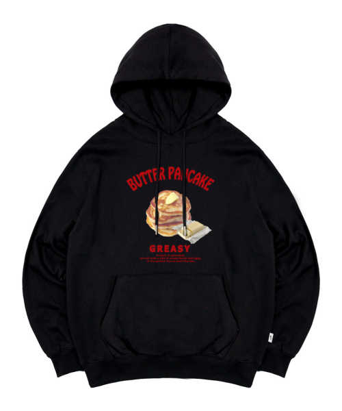 PAGESIISII(ページシシ)の「バターパンケーキプリントフードパーカー ブラック(パーカー・レディース・その他・MEDIUM/X-LARGE/LARGE)」の2枚目の写真