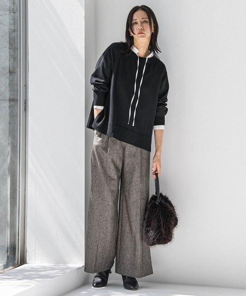 LAUTREAMONT（ロートレアモン）の「ツイルツイードワイドパンツ（その他パンツ・レディース・ブラック系その他/ライトグレー・9号/11号/7号）」の6枚目の写真