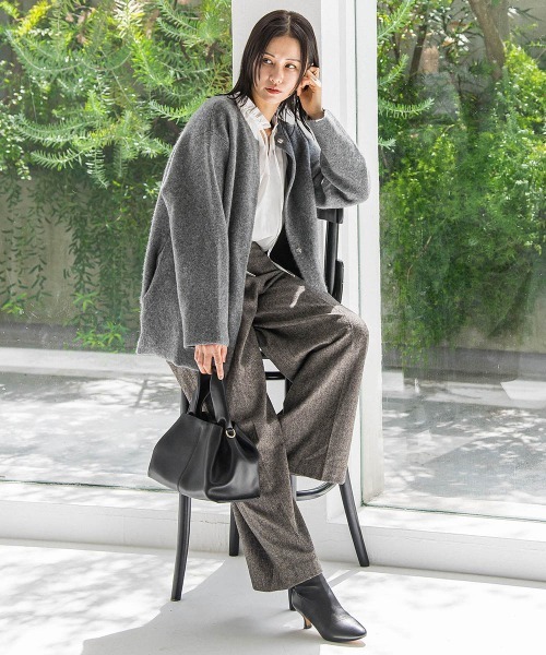 LAUTREAMONT（ロートレアモン）の「ツイルツイードワイドパンツ（その他パンツ・レディース・ブラック系その他/ライトグレー・9号/11号/7号）」の9枚目の写真