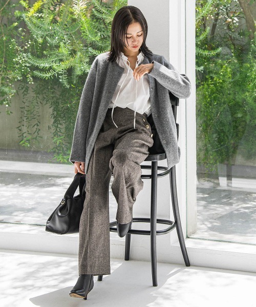 LAUTREAMONT（ロートレアモン）の「ツイルツイードワイドパンツ（その他パンツ・レディース・ブラック系その他/ライトグレー・9号/11号/7号）」の10枚目の写真