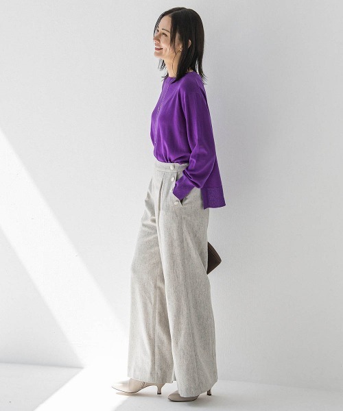 LAUTREAMONT（ロートレアモン）の「ツイルツイードワイドパンツ（その他パンツ・レディース・ブラック系その他/ライトグレー・9号/11号/7号）」の4枚目の写真