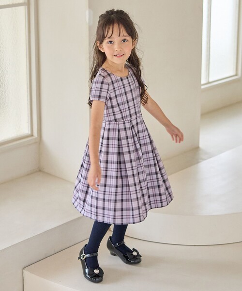 ANY(エニィ)の「【2点セット】セーラージャケット+チェックワンピース(ドレス・キッズ・ブラウン系/ネイビー系・120/110/130)」の8枚目の写真