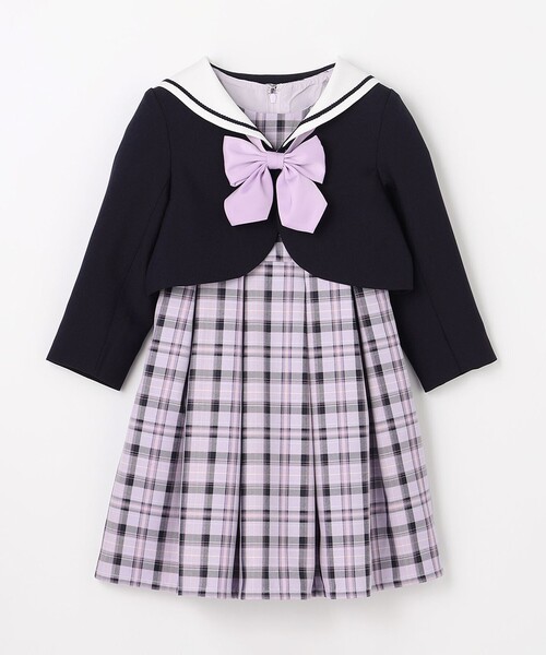 ANY(エニィ)の「【2点セット】セーラージャケット+チェックワンピース(ドレス・キッズ・ブラウン系/ネイビー系・120/110/130)」の9枚目の写真