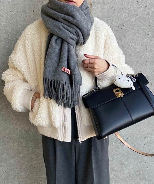 セール】【k.kozu73 select】ノーカラーショートボアブルゾン