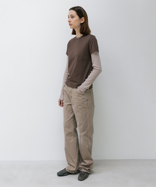 INSILENCE WOMEN(インサイレンスウーマン)の「WスピマコットンロングスリーブTシャツBEIGE(Tシャツ/カットソー・レディース・その他・SMALL/MEDIUM)」の3枚目の写真