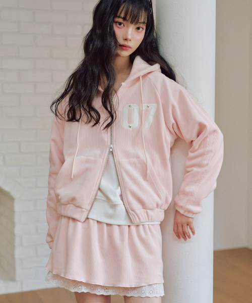 ZEROPLANET（ゼロプラネット）の「クロエベルボアフードジップアップ[PINK]（パーカー・レディース・ライトピンク・SMALL/MEDIUM）」の4枚目の写真
