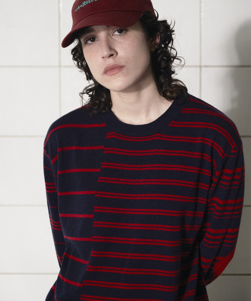 UNALLOYED(アナロイド)の「アーガイルエルボーストライプニット / ネイビー(ニット/セーター・メンズ・その他・LARGE/MEDIUM)」の9枚目の写真