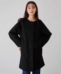 Jayro（ジャイロ）の「ジャージメルトンノーカラーミドルコート（その他アウター）」